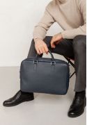 Фото Кожаная деловая сумка Briefcase 2.0 синий Флотар (TW-Briefcase-2-blue-flo)