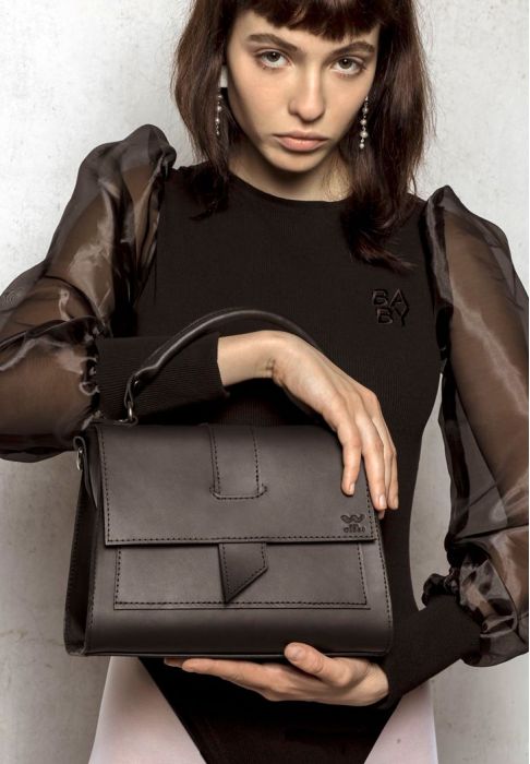 Женская кожаная сумка Ester черная