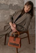 Жіноча шкіряна сумка Ester коньячно-коричнева вінтажна (TW-Ester-kon-brw-crz) фото