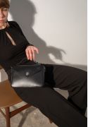 Жіноча шкіряна сумочка Lili чорна (TW-Lily-black-ksr) фото