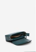 Женская кожаная сумка Molly зеленая - Фото 8 