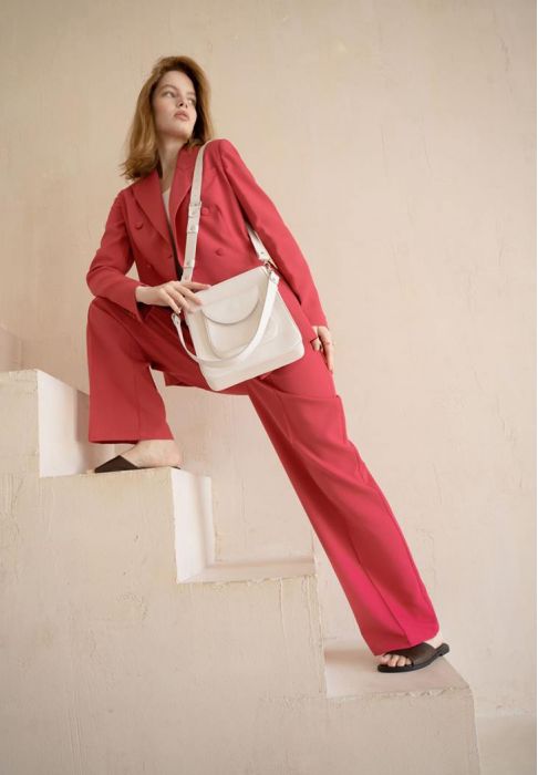 Женская кожаная сумка Stella белая