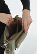 Фото Женская кожаная сумка Stella оливковая (TW-Stella-olive)