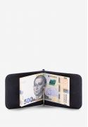 Фото Кожаный зажим для денег черный винтаж (TW-MoneyClip-blue-crz)