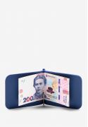 Фото Кожаный зажим для денег ярко-синий (TW-MoneyClip-blue)