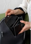 Фото Кожаный кошелек Smart Wallet черный краст (TW-Smart-black)