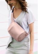 Фото Кожаная поясная сумка Easy розовая флотар (TW-Izi-pink-flo)