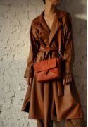 Фото Женская кожаная сумка Nora светло-коричневая винтажная (TW-Nora-kon-crz)