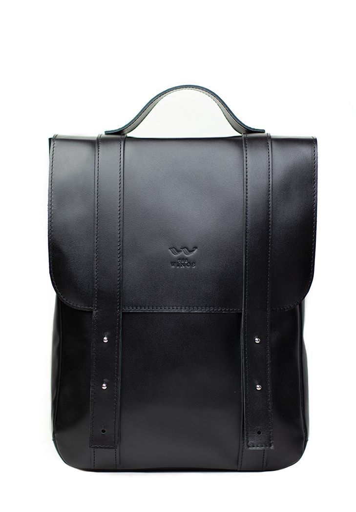 Кожаный рюкзак 15" черный (TW-BagBack-15-black-ksr) The Wings фото