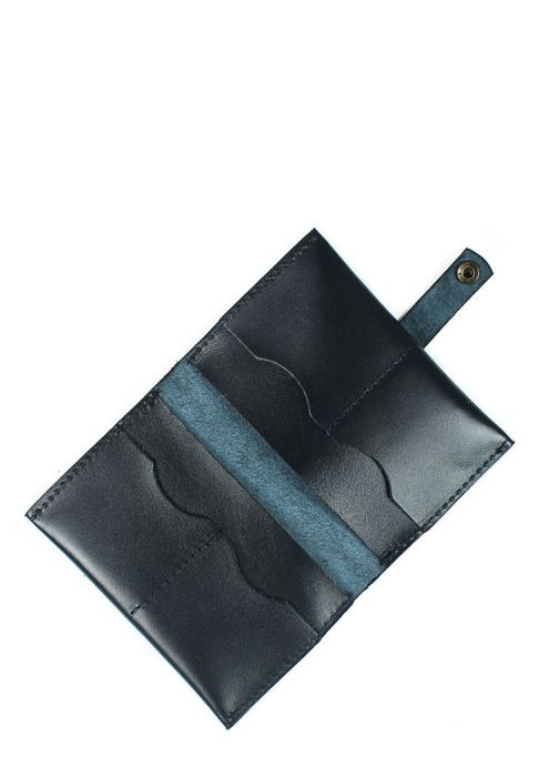 Кожаная документница синяя