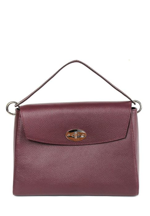 Женская кожаная сумка Iris бордовая флотар