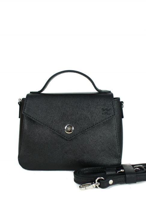 Женская кожаная сумочка Lili чорная сафьян