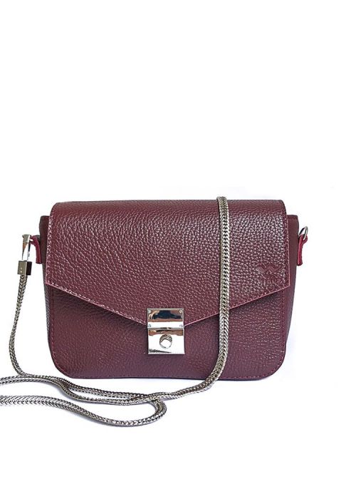 Женская кожаная сумочка Yoko бордовая флотар