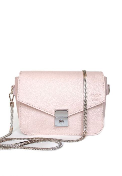 Женская кожаная сумочка Yoko пудровая