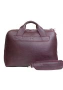 Шкіряна ділова сумка Attache Briefcase бордовий флотар (TW-Attache-Briefcase-mars-flo) фото