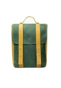 Кожаный рюкзак 13" зелено-желтый винтажный (TW-BagBack-13-green-yell-crz) The Wings фото