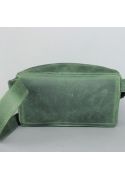 Шкіряна поясна сумка зелена вінтажна (TW-BeltBag-green-crz) фото