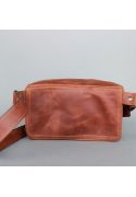 Шкіряна поясна сумка світло-коричнева вінтажна (TW-BeltBag-kon-crz) фото