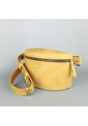 Шкіряна поясна сумка жовта вінтажна (TW-BeltBag-yell-crz) фото