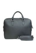 Шкіряна ділова сумка Briefcase 2.0 чорний флотар (TW-Briefcase-2-black-flo) фото