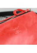 Шкіряна сумка поясна-кроссбоді Cylinder червона вінтажна (TW-Cilindr-red-crz) фото