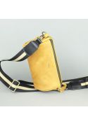 Шкіряна сумка поясна-кроссбоді Cylinder жовта вінтажна (TW-Cilindr-yell-crz) фото