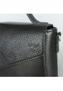 Жіноча шкіряна сумочка Lili чорна флотар (TW-Lily-black-flo) фото