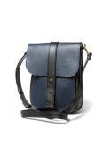 Чоловіча шкіряна сумка Mini Bag синьо-чорна (TW-Mini-bag-blue-black-ksr) фото