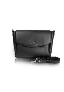 Жіноча шкіряна сумка Mini Cross чорна (TW-MiniCross-black-ksr) фото