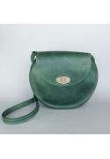 Жіноча шкіряна сумка Кругла зелена вінтажна (TW-RoundBag-green-crz) фото