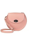 Жіноча шкіряна сумка Кругла рожева (TW-RoundBag-pink-ksr) фото