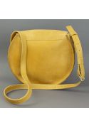 Жіноча шкіряна сумка Кругла жовта вінтажна (TW-RoundBag-yell-crz) фото