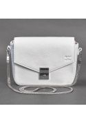 Жіноча шкіряна сумочка Yoko біла флотар (TW-Yoko-white-flo) фото