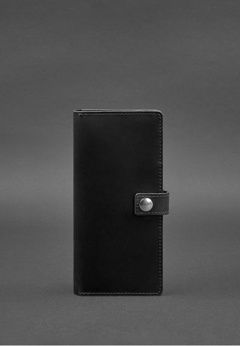 Кожаный Тревел-кейс (органайзер для документов) 6.0 черный Crazy Horse