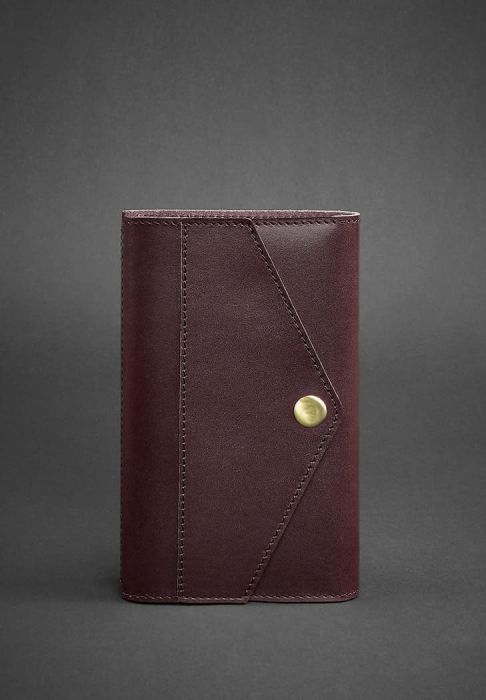 Шкіряний блокнот (Софт-бук) 2.0 бордовий
