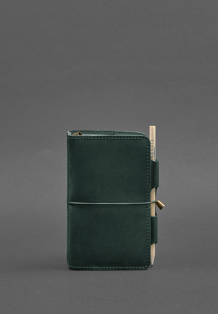Фото Кожаный блокнот (Софт-бук) 3.0 зеленый