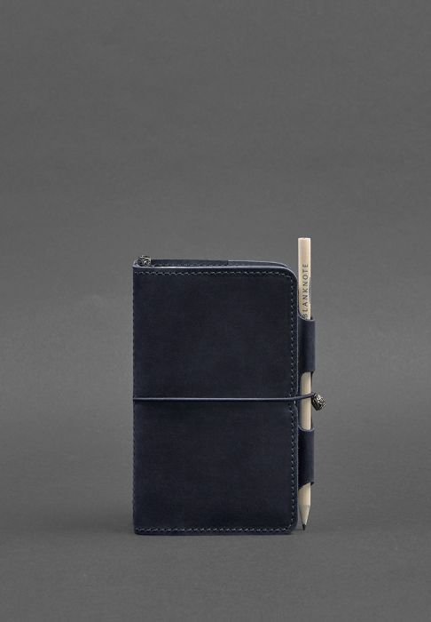 Шкіряний блокнот (Софт-бук) 3.0 синій