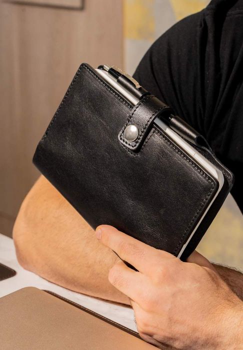 Фото Кожаный блокнот (Софт-бук) 4.0 черный