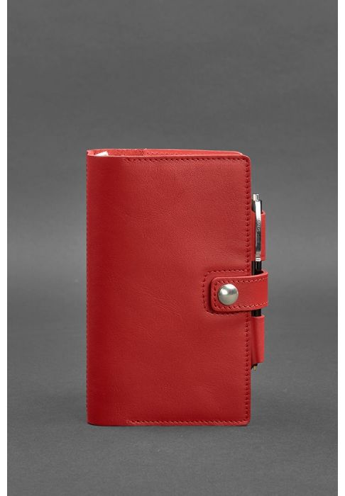 Жіночий шкіряний блокнот (Софт-бук) 4.0 червоний