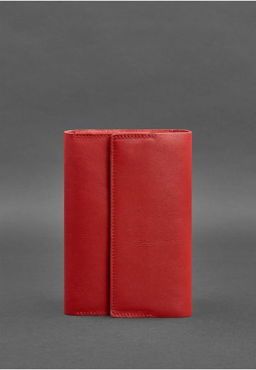 Кожаный красный блокнот (Софт-бук) 5.1 для женщин