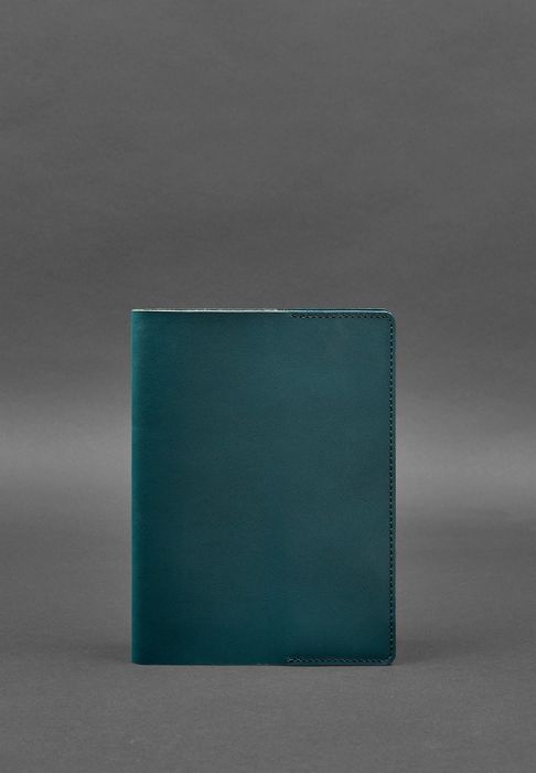 Кожаная обложка для блокнота 6.0 (софт-бук) зеленая