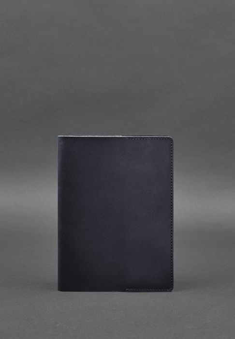 Фото Кожаная обложка для блокнота 6.0 (софт-бук) синяя