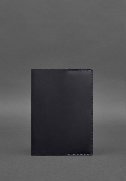 Кожаная обложка для блокнота 6.0 (софт-бук) синяя Crazy Horse