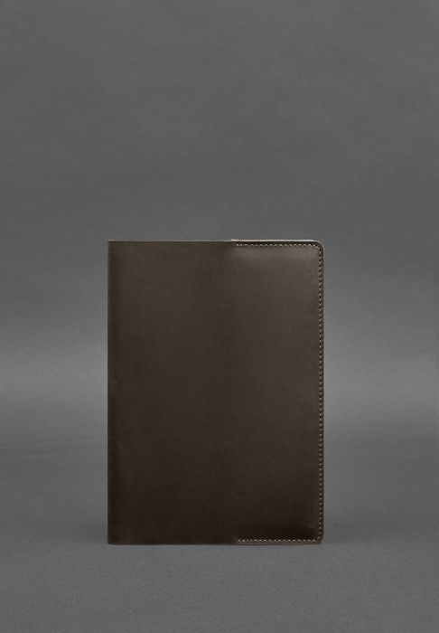 Кожаная обложка для блокнота 6.0 (софт-бук) темно-коричневая