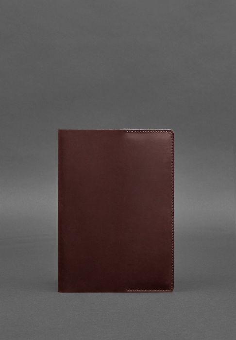 Шкіряна обкладинка для блокнота 6.0 (софт-бук) Бордова Crazy Horse