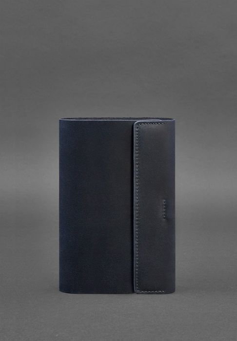 Кожаный блокнот софт-бук 7.0 темно-синий Crazy Horse