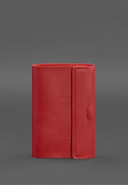 Кожаный блокнот софт-бук 7.0 красный Краст