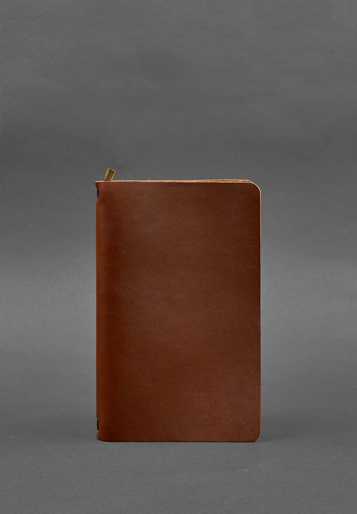 Фото Угольно-черный кожаный блокнот (софт-бук) 8.0 на резинке