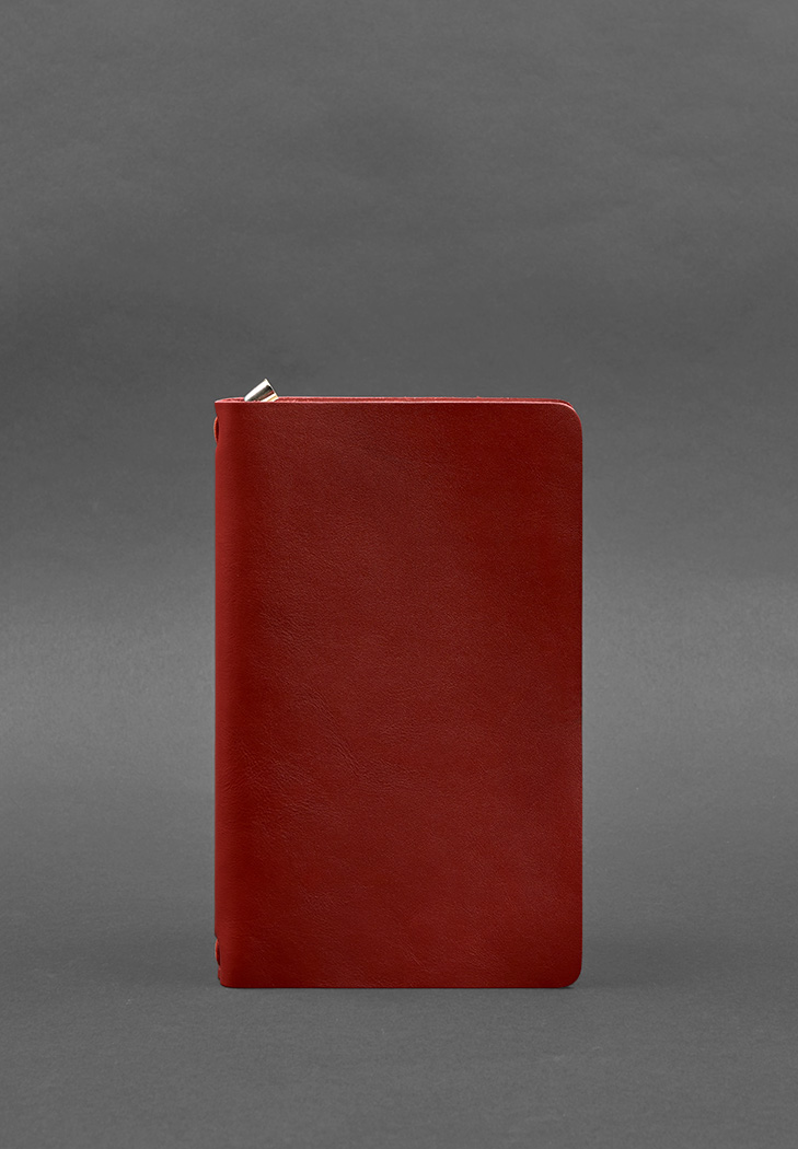 Фото Угольно-черный кожаный блокнот (софт-бук) 8.0 на резинке