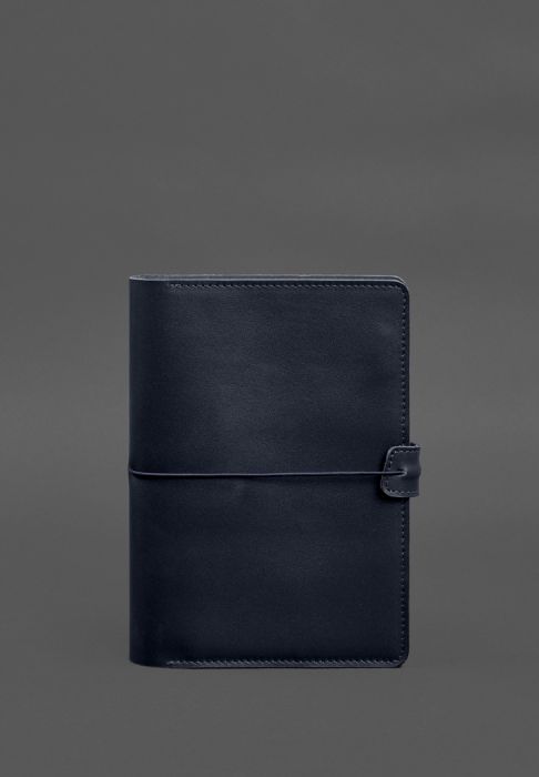 Фото Кожаный блокнот А5 (софт-бук) 9.4 синий (BN-SB-9-4-navy-blue)